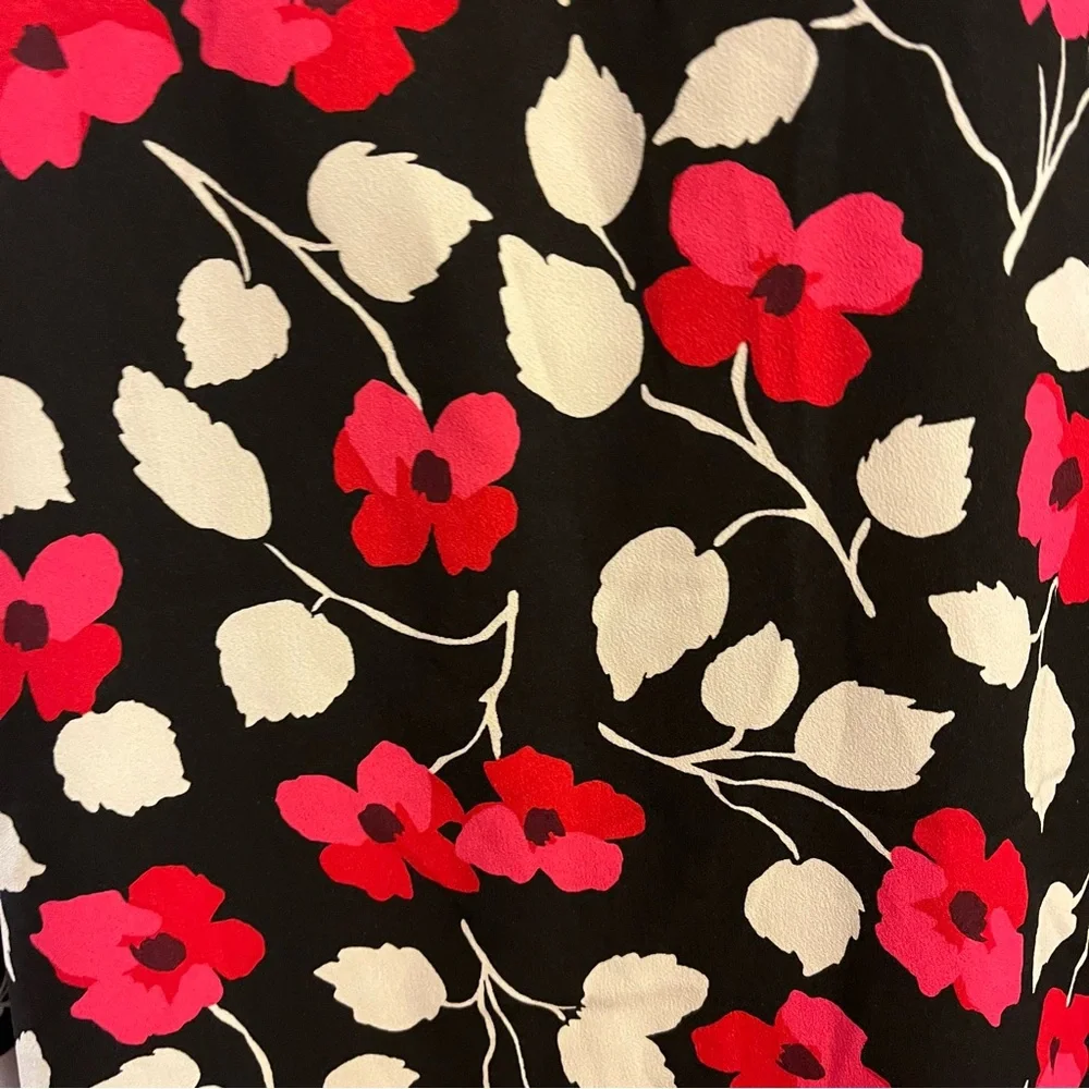 Kate Spade ‘Vintage Fleur Crepe’‎ Pink Floral print Cocktail Dress Small